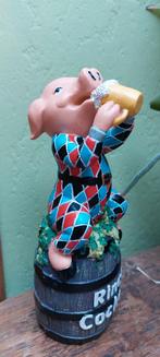 zeldzaam handgeschilderd pubbeeld Rince Cochon bier, Verzamelen, Ophalen of Verzenden, Nieuw, Overige typen, Overige merken