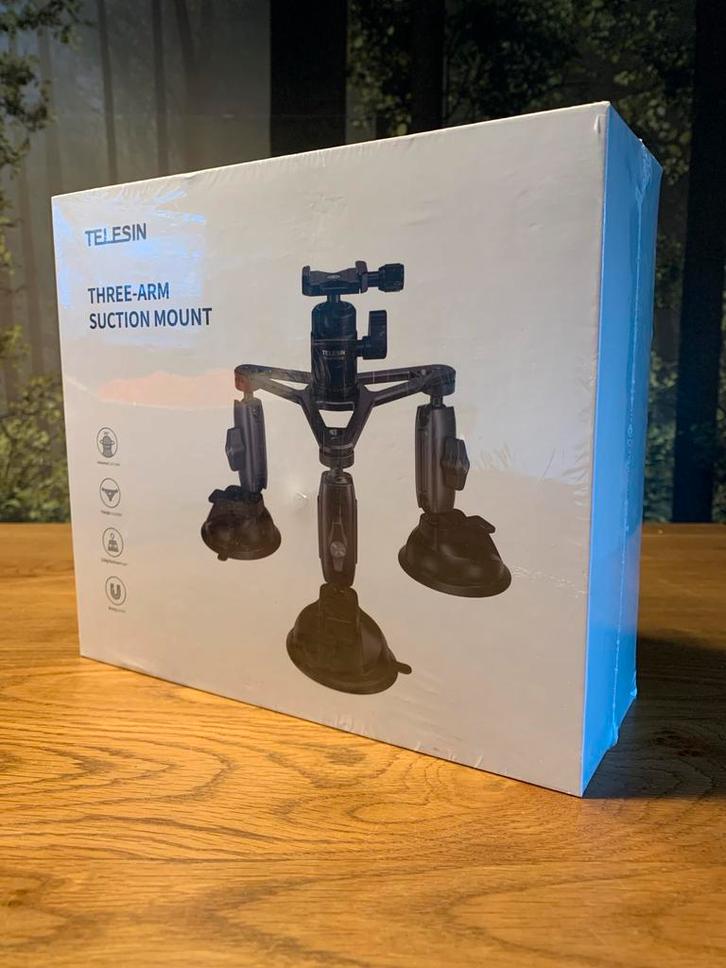 TELESIN Zuignap Mount voor Action Camera's, Audio, Tv en Foto, Actiecamera's, Nieuw, Overige merken, Ophalen of Verzenden