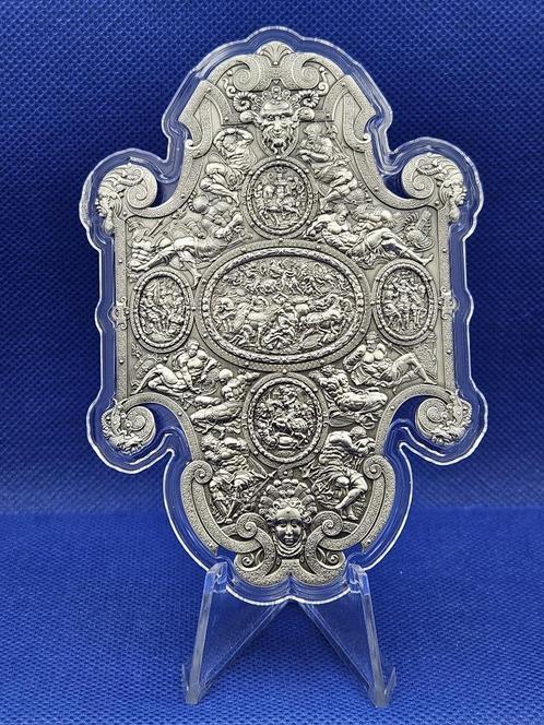 (9046) SOUTH KOREA  SHIELD OF VICTORY  TWO OUNCE  stacker, Postzegels en Munten, Edelmetalen en Baren, Zilver, Ophalen of Verzenden