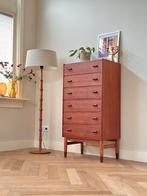 Vintage Design ladekast Poul Volther jaren 50/60 teak hout, Huis en Inrichting, Kasten | Ladekasten, Ophalen, Gebruikt, 5 laden of meer