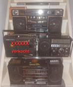 3 x vintage radio's ghettoblaster cougar grundig enz, Audio, Tv en Foto, Radio's, Ophalen