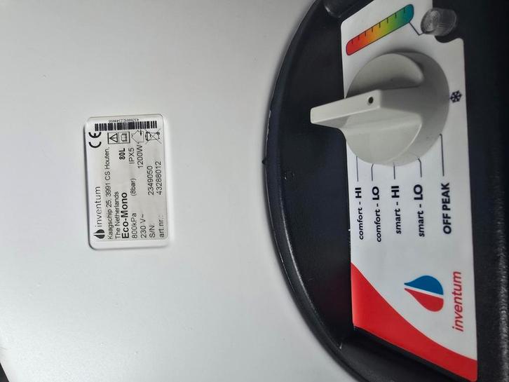 Te koop zgan inventum eco-mono electriche 80 liter Boiler, Doe-het-zelf en Verbouw, Geisers en Boilers, Zo goed als nieuw, Boiler
