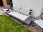 Living outdoor Ibiza loungesetje 1 bank en 2 stoelen, Ophalen, Gebruikt, Aluminium