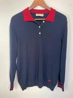 Maison Kitsuné blauw rode trui fijngebreid maat M wol, Maat 38/40 (M), Blauw, Zo goed als nieuw, Maison Kitsuné