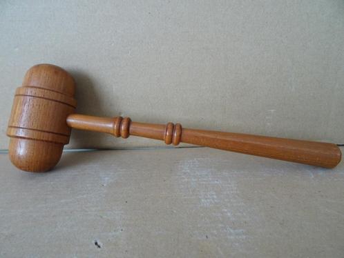 Curiosa antieke rechtershamer hamer voor rechter voorzitter, Antiek en Kunst, Curiosa en Brocante, Ophalen of Verzenden
