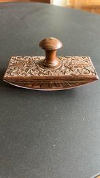 Antieke inktdepper, inktblotter, houtsnijwerk, Antiek en Kunst, Ophalen of Verzenden