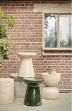 Terrazzo bijzet tafel cement, 45 tot 60 cm, Minder dan 55 cm, Rond, Ophalen of Verzenden