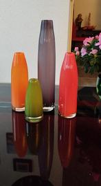 Elegante vazen van de Dutz collection, Ophalen of Verzenden, Oranje, Glas, Minder dan 50 cm