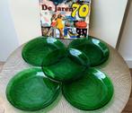 5 Nieuwstaat Vintage Arcoroc Sierra groen Diner borden bord, Huis en Inrichting, Keuken | Servies, Ophalen of Verzenden, Bord(en)