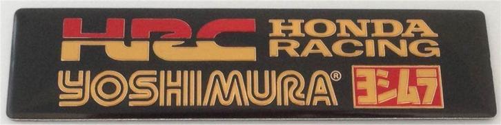 Yoshimura aluminium Uitlaatplaatje #9, Motoren, Accessoires | Stickers, Ophalen of Verzenden