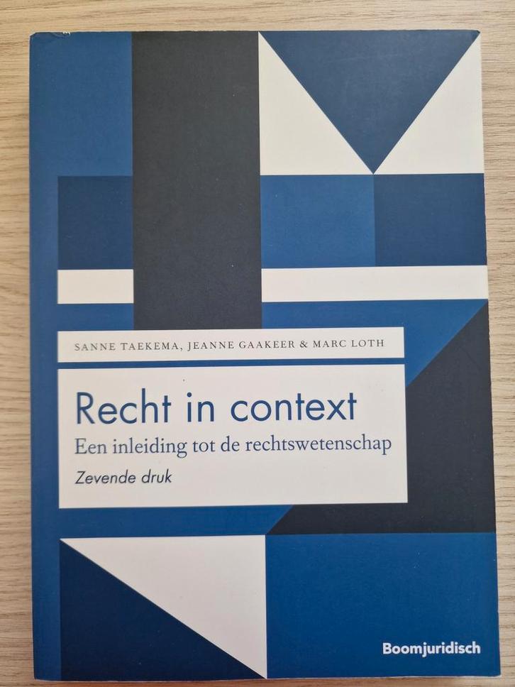 Recht in Context - 7e druk, Boeken, Studieboeken en Cursussen, Zo goed als nieuw, HBO, Alpha, Ophalen of Verzenden