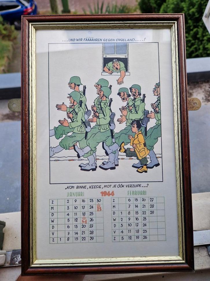 2e Wereld Oorlog Kalender (No. 262/750), Antiek en Kunst, Kunst | Etsen en Gravures, Ophalen of Verzenden
