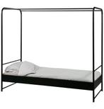 VT wonen Bunk Hemelbed - Metaal - Zwart, Ophalen, 85 tot 100 cm, Gebruikt, Matras