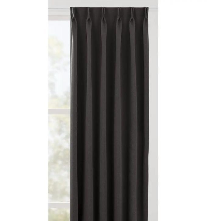 2 op maat gemaakte verduisterende gordijnen grijs, Huis en Inrichting, Stoffering | Gordijnen en Lamellen, Zo goed als nieuw, 200 cm of meer