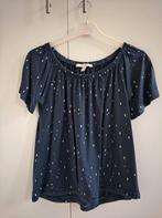 Esprit donkerblauw shirt wijde hals, off shoulder, XS-S, Blauw, Ophalen of Verzenden, Korte mouw, Maat 34 (XS) of kleiner