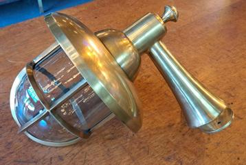 Zeer mooie buitenlamp of kooilamp geborsteld messing 45 cm beschikbaar voor biedingen