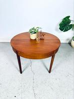 Vintage bijzettafel sidetable console half rond uitklapbaar, Ophalen, Gebruikt, 75 cm of meer, 60 cm of meer