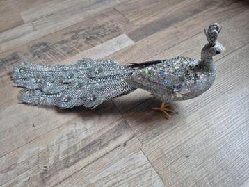 Kerstclip Vogel - Glitterende Decoratie beschikbaar voor biedingen