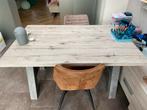 Beige/grijze eetkamer/werktafel 140x90, Huis en Inrichting, Tafels | Eettafels, Ophalen, Overige materialen, 100 tot 150 cm, 50 tot 100 cm