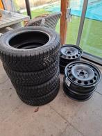 Winterbanden 205/60R16 met stalen velgen 5x110, Ophalen, Gebruikt, 16 inch, Banden en Velgen