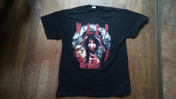 WASP W.A.S.P Blackie Lawless 2005 shirt metal muziek rare, Verzamelen, Muziek, Artiesten en Beroemdheden, Zo goed als nieuw, Kleding