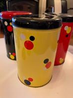 Drie gestipte vintage voorraadblikken van Agro - vintageblik, Kunststof, Ophalen of Verzenden, Zo goed als nieuw, Minder dan 10 liter