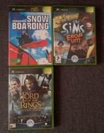 3x xbox game: SnowBoarding, Sims, Lord of the rings, Spelcomputers en Games, Games | Xbox Original, Avontuur en Actie, Gebruikt