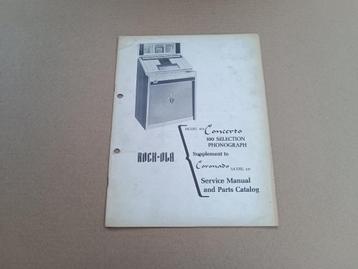 Service/Parts Catalogus Rock-Ola 434 (1965) jukebox  beschikbaar voor biedingen