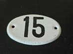 Oud vintage huisnummer bordje emaille, Antiek en Kunst, Ophalen of Verzenden