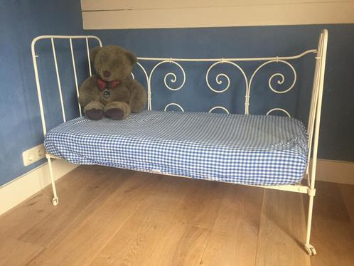Brocante Frans peuterbed in perfecte staat, Antiek en Kunst, Antiek | Meubels | Bedden, Ophalen