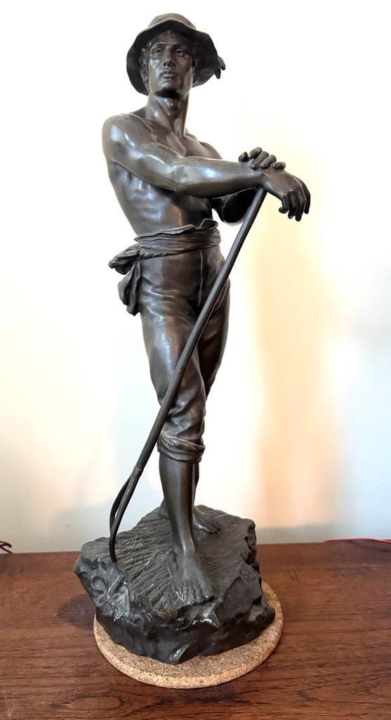 Bronzen beeld “La Faneur” C.H. Levy, Antiek en Kunst, Antiek | Koper en Brons, Brons, Ophalen