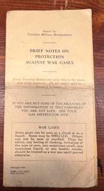 Canadeese boekje over gasaanvallen 1944, Verzamelen, Militaria | Tweede Wereldoorlog, Ophalen of Verzenden