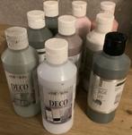 9 Flessen Deco Verf Vintage Paint - Verschillende Kleuren, Gebruikt, Overige kleuren, Ophalen of Verzenden, Verf