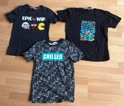 3 t-shirts korte mouw Wouter en Pacman maat 146-152, Kinderen en Baby's, Kinderkleding | Maat 146, Gebruikt, Jongen, Shirt of Longsleeve