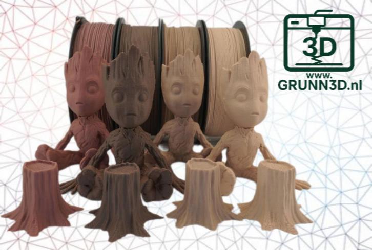 JAYO 3D-filament hout/ wood PLA nieuwe rol a 1,1 kg., Computers en Software, 3D-printerbenodigheden, Nieuw, Ophalen of Verzenden