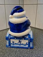 Kerstman Delfts blauw spaarpot gemarkeerd, Delftsblauw, Ophalen of Verzenden, Zo goed als nieuw, N.v.t