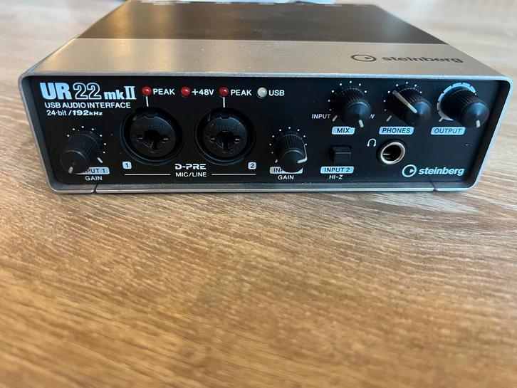 Steinberg UR22 mkII Audio Interface, Audio, Tv en Foto, Professionele Audio-, Tv- en Video-apparatuur, Gebruikt, Audio, Ophalen of Verzenden