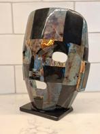 Vintage halfedelsteen Maya / Azteek masker, Antiek en Kunst, Kunst | Designobjecten, Ophalen of Verzenden
