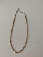 Ketting met goude kraaltjes., Overige materialen, Ophalen of Verzenden, Goud, Met edelsteen