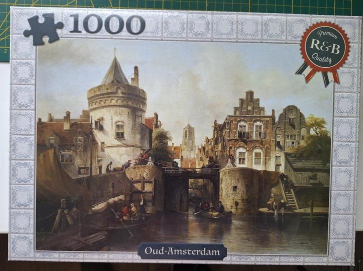 R&B Puzzel – Oud-Amsterdam (1000 stukjes), Hobby en Vrije tijd, Denksport en Puzzels, Zo goed als nieuw, Legpuzzel, 500 t/m 1500 stukjes