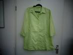C&A Pure linnen bloes / top met 3/4 mouw licht groen, mt 46., Kleding | Dames, Blouses en Tunieken, Maat 46/48 (XL) of groter