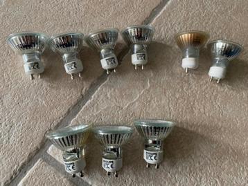 Gu10 halogeen lampen philips 4x50 watt, ectron 2x50 watt  beschikbaar voor biedingen