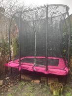 Roze trampoline met veiligheidsnet, Kinderen en Baby's, Speelgoed | Buiten | Trampolines, Ophalen of Verzenden, Gebruikt