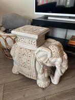 Plantentafel/bijzettafel aardwerken olifant, Ophalen