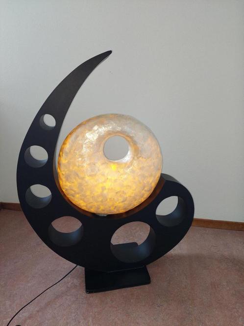 Unieke designlamp staande lamp., Huis en Inrichting, Lampen | Vloerlampen, Gebruikt, Minder dan 100 cm, Hout, Overige materialen
