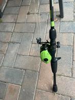 Vishengel met Molen - Groen/Zwart, Watersport en Boten, Ophalen, Zo goed als nieuw, Werphengel
