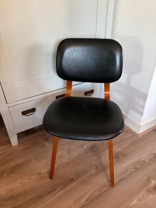 Mooie donkergroene vintage stoel, Huis en Inrichting, Stoelen, Gebruikt, Eén, Ophalen