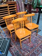 4 oude café stoelen, in de stijl van Thonet, Huis en Inrichting, Stoelen, Ophalen, Bruin, Thonet, Zo goed als nieuw