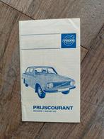 Volvo Prijslijst Januari 1973 - Zeldzaam!, Volvo, Zo goed als nieuw, Volvo, Ophalen of Verzenden
