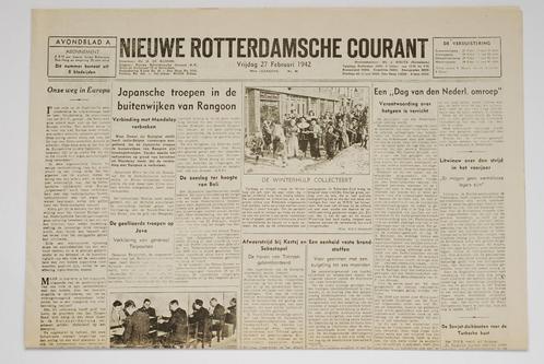 27 februari 1942 - Nieuwe Rotterdamsche Courant | Heruitgave, Boeken, Tijdschriften en Kranten, Zo goed als nieuw, Krant, Verzenden